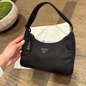 Prada Tessuto Nylon Mini Re-Edition 2000 Bag Black